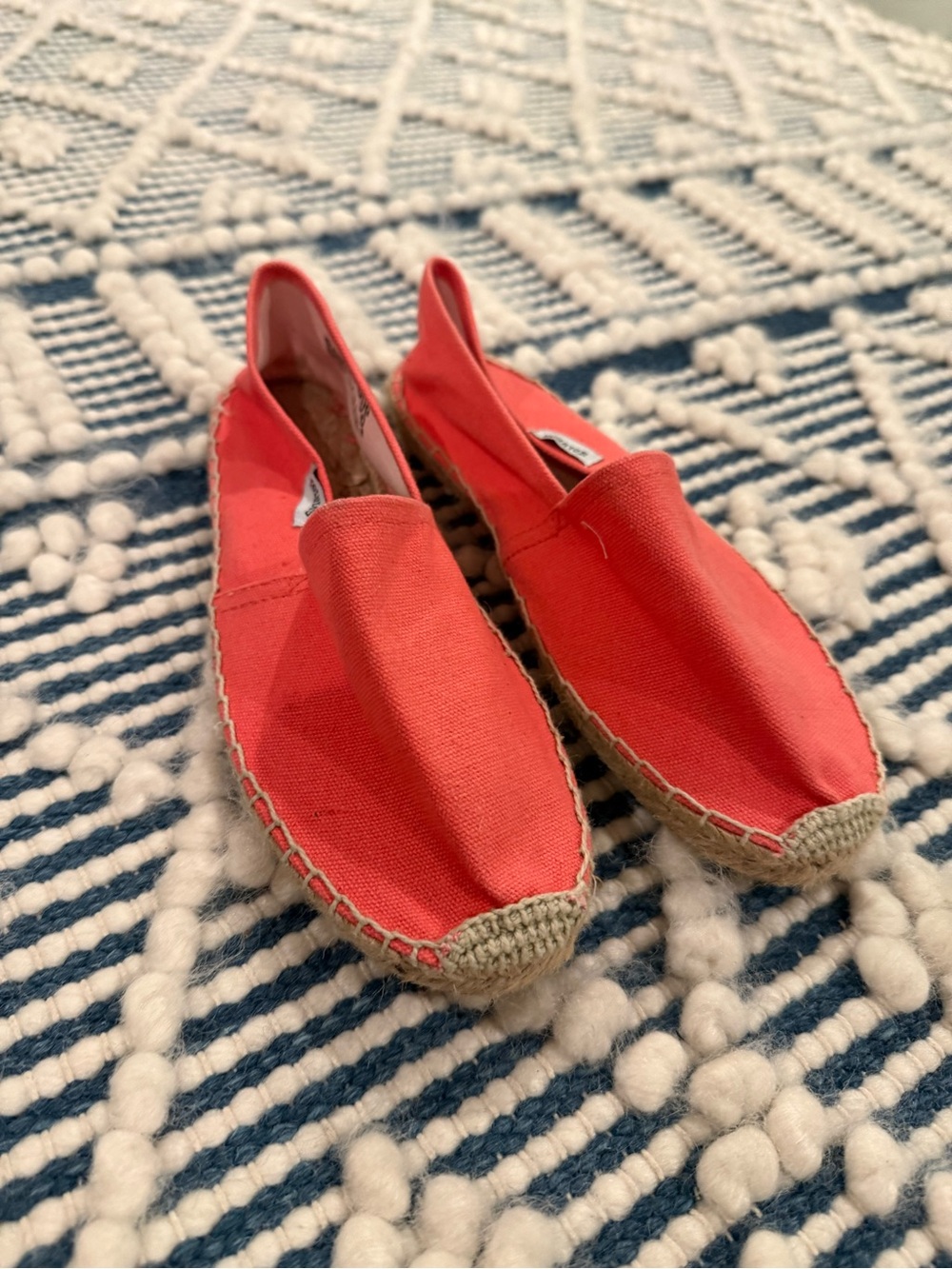 Soludos Espadrille Slip-On Flats in Coral